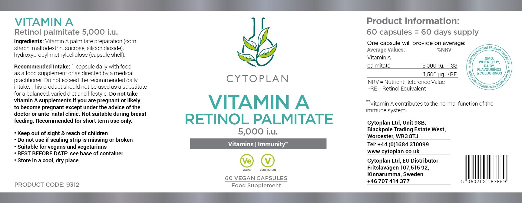 Cytoplan Vitamin A Retinol