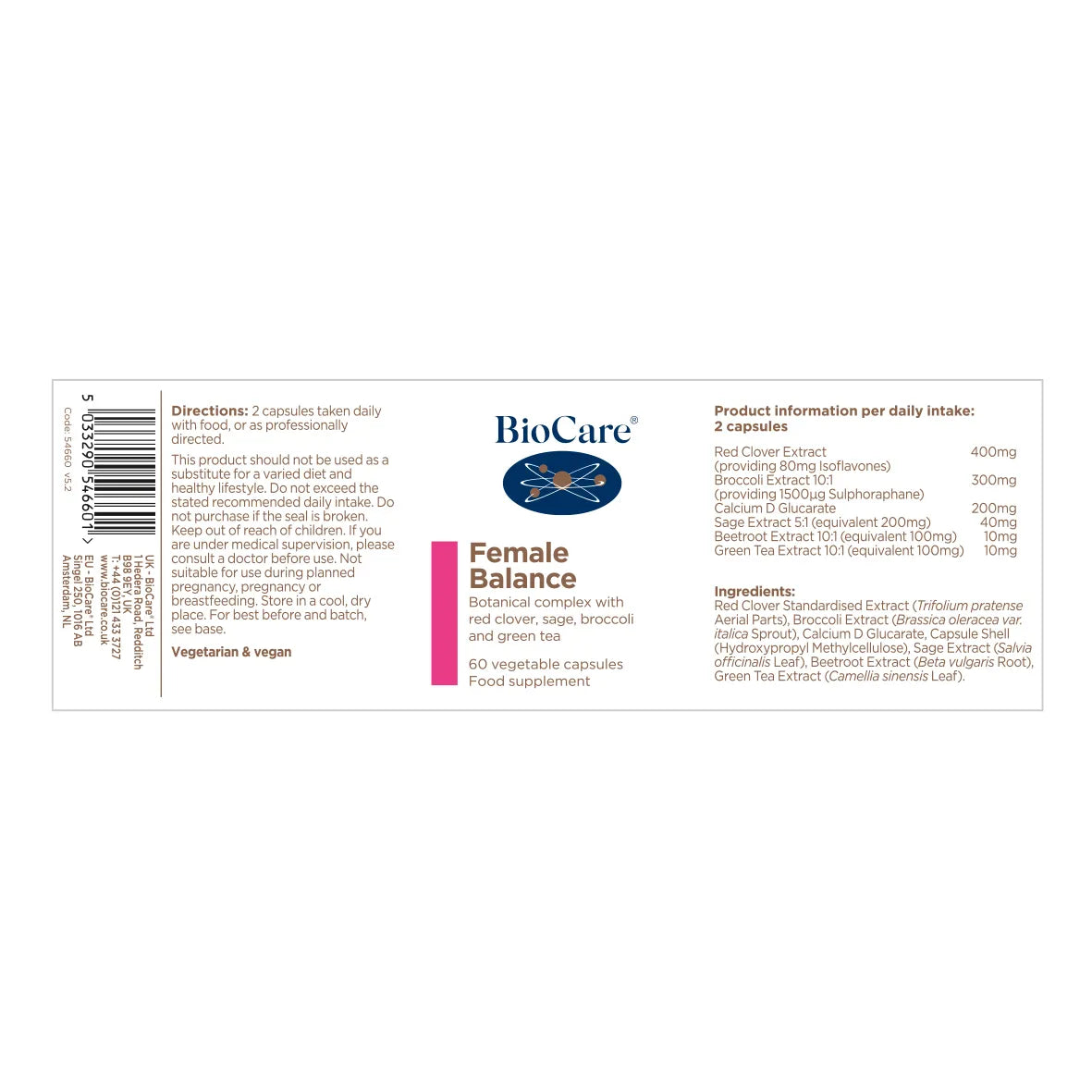 BioCare Female Balance 60 Capsules image 1
