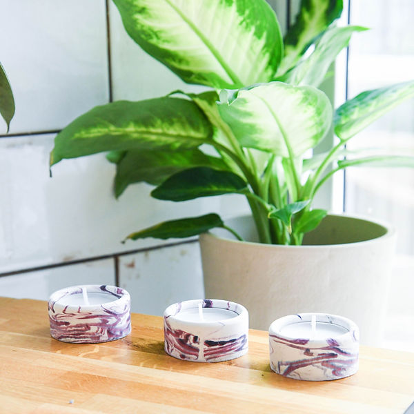 Corin Craft Black Iris Tea Light Holders x6