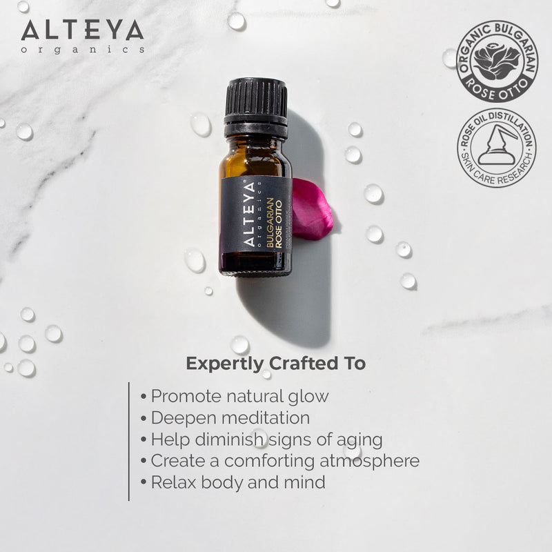 Alteya Organics Bulgarian Rose Essential Oil - Rose Otto - 100% Pure