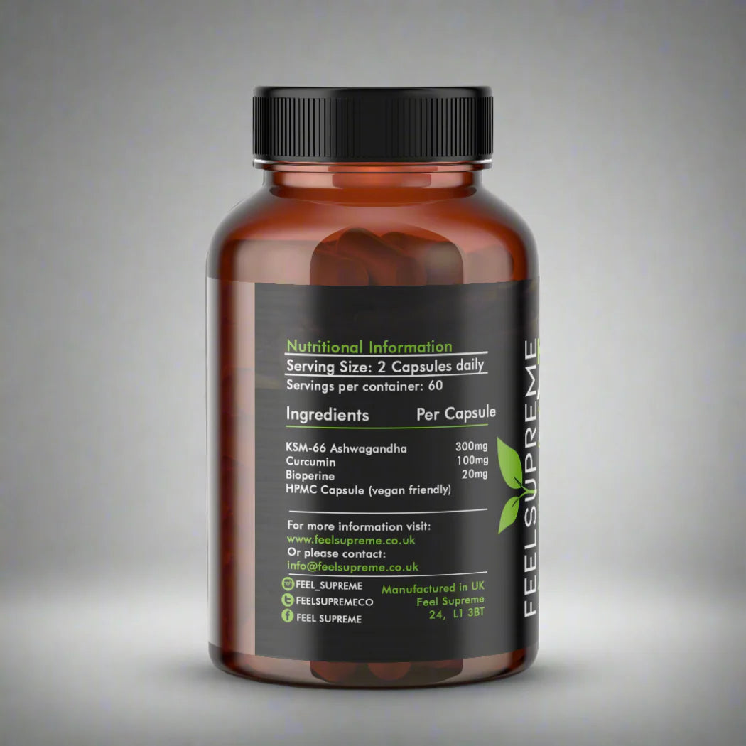 Feel Supreme KSM66 Ashwagandha with Curcumin