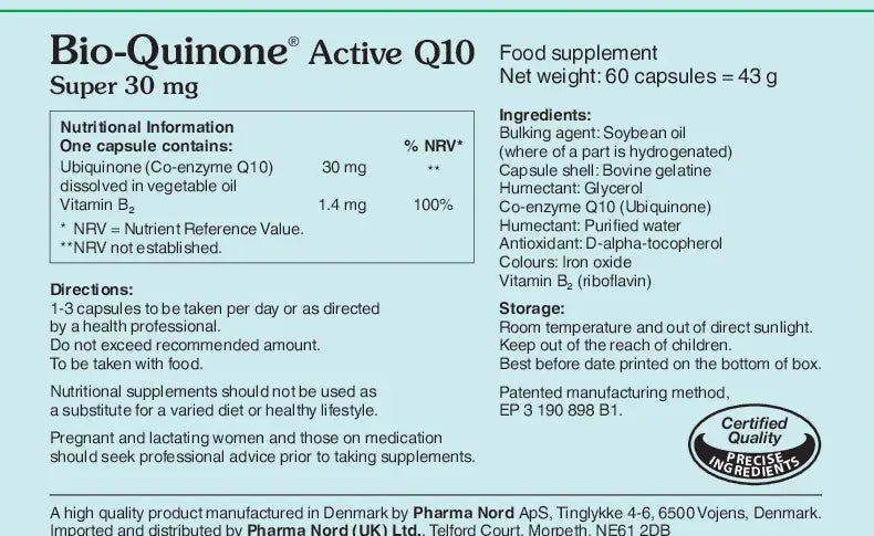 Pharma Nord Bio-Quinone Active Q10 Super 30mg