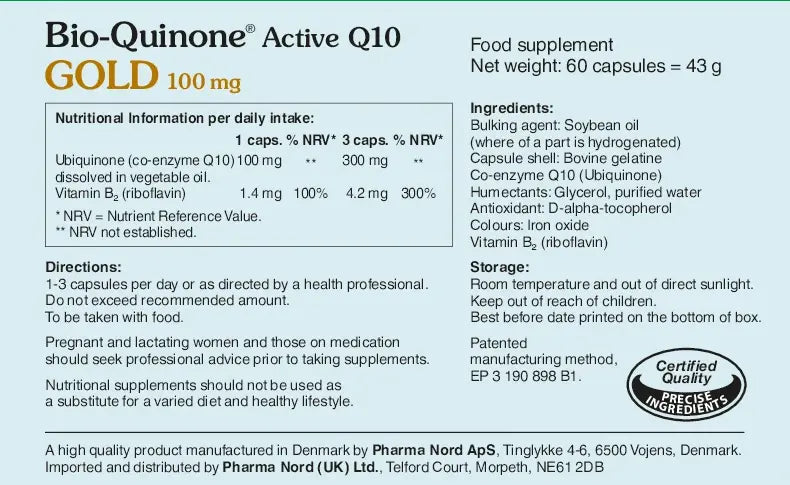 Pharma Nord Bio-Quinone Active Q10 GOLD 100mg