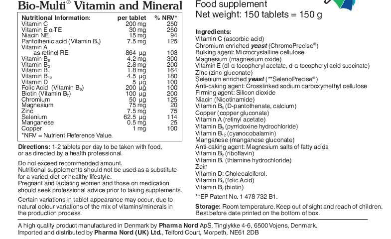 Pharma Nord Bio-Multi Vitamin and Minerals
