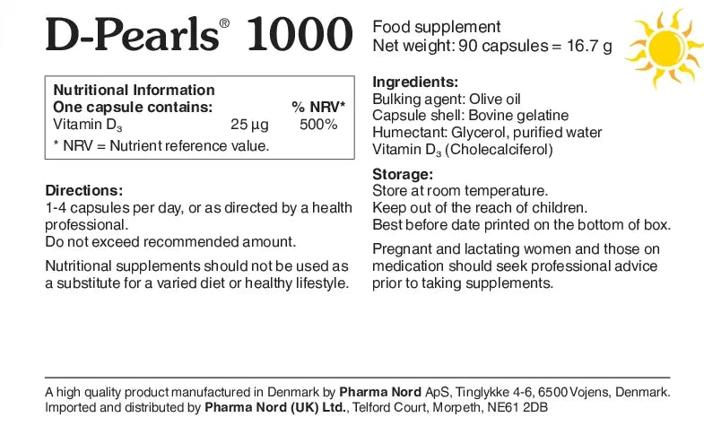 Pharma Nord D-Pearls 1000IU 25mcg