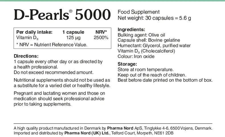 Pharma Nord D-Pearls 5000IU 125mcg