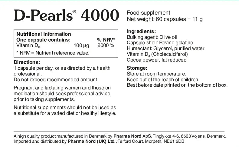 Pharma Nord D-Pearls 4000IU 100 mcg