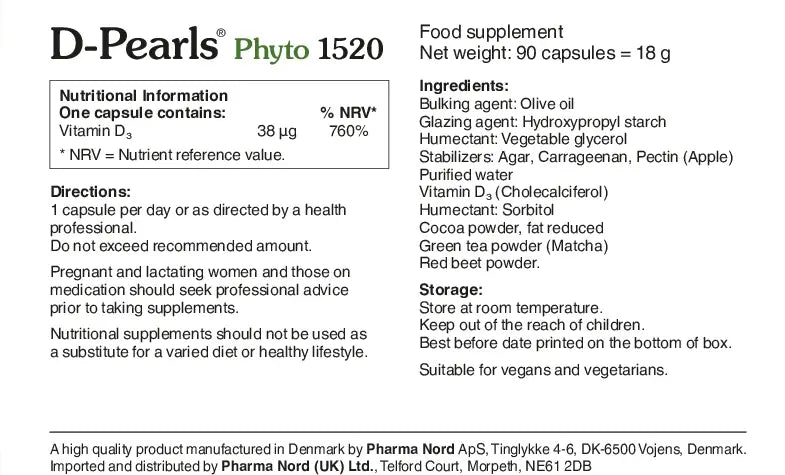 Pharma Nord D-Pearls Green 1520IU 38mcg