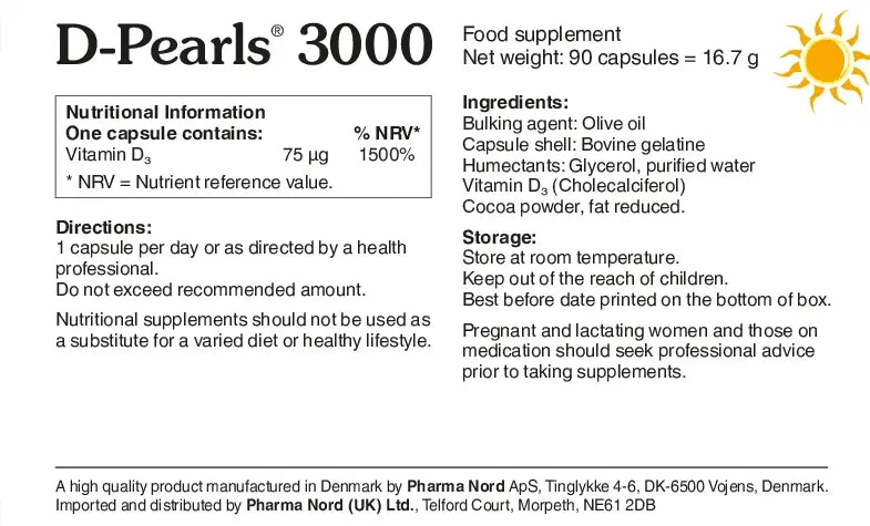 Pharma Nord D-Pearls 3000IU 75mcg