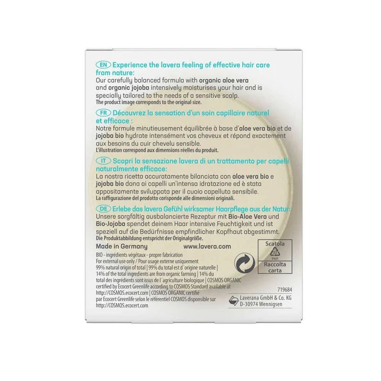 Lavera Basis Sensitiv Moisture and Care Shampoo Bar - 50g