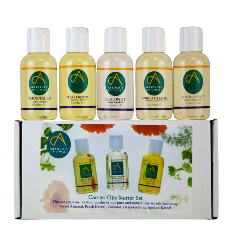 Absolute Aromas Carrier Oils Starter 5 Pack Set