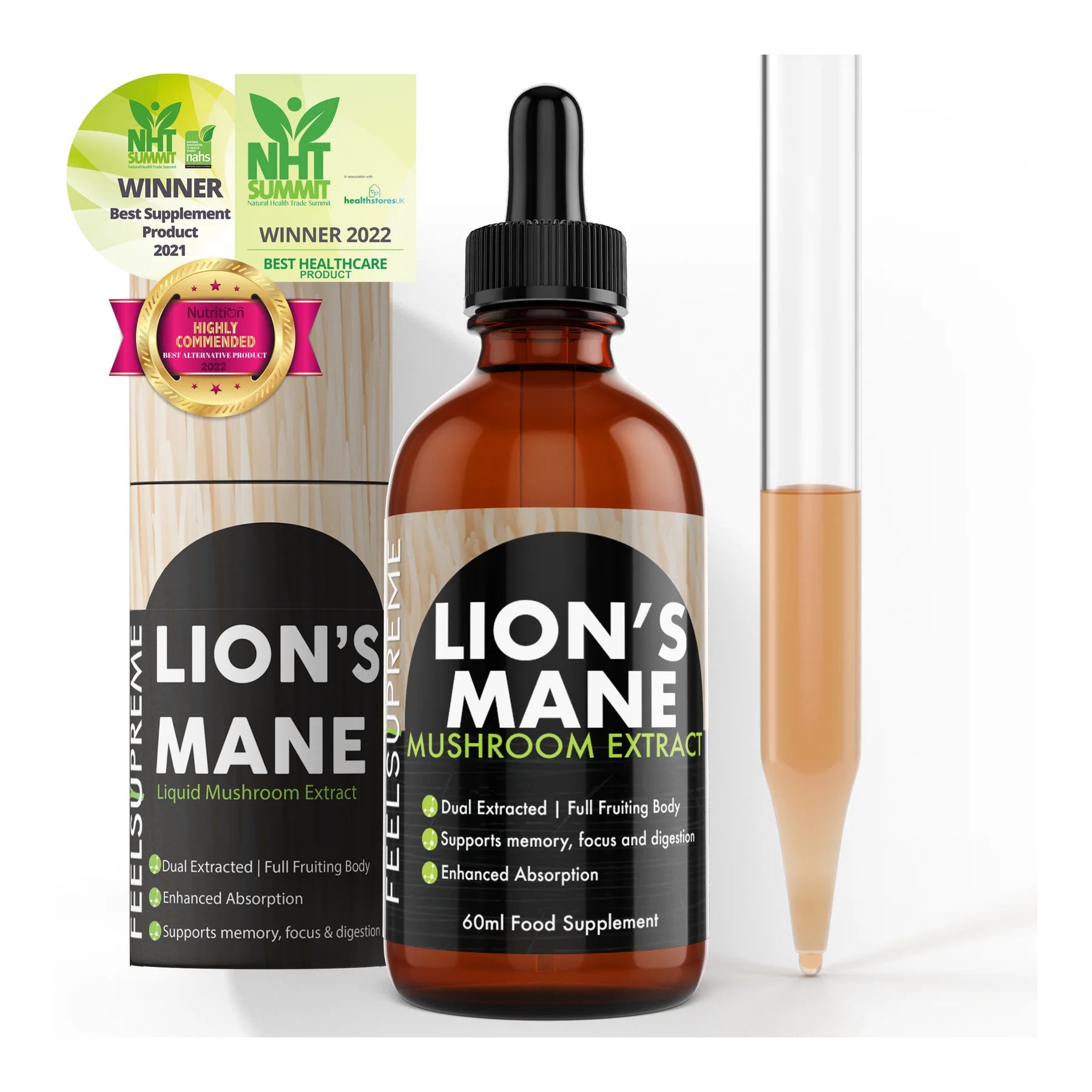 Feel Supreme Lions Mane Mushroom Liquid | 60ml