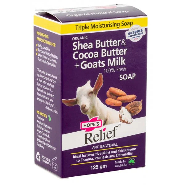 Hope's Relief Shea Butter, Cocoa Butter and Goats Milk Soap (Pack of 2)