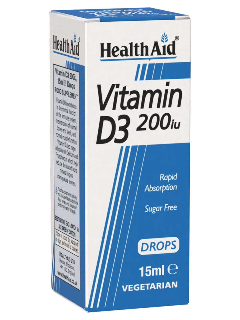 HealthAid Vitamin D3 200iu 15ml Drops