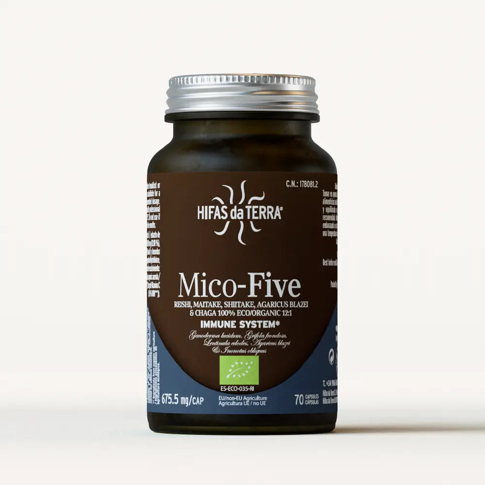 Hifas Da Terra Mico-Five Pure extracts from Reishi, Shiitake, Maitake, Sun and Chaga Mushrooms