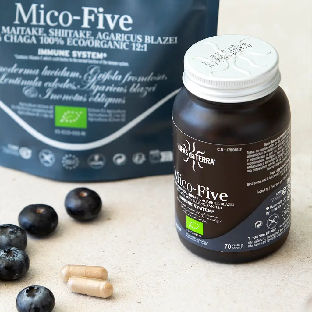 Hifas Da Terra Mico-Five Pure extracts from Reishi, Shiitake, Maitake, Sun and Chaga Mushrooms