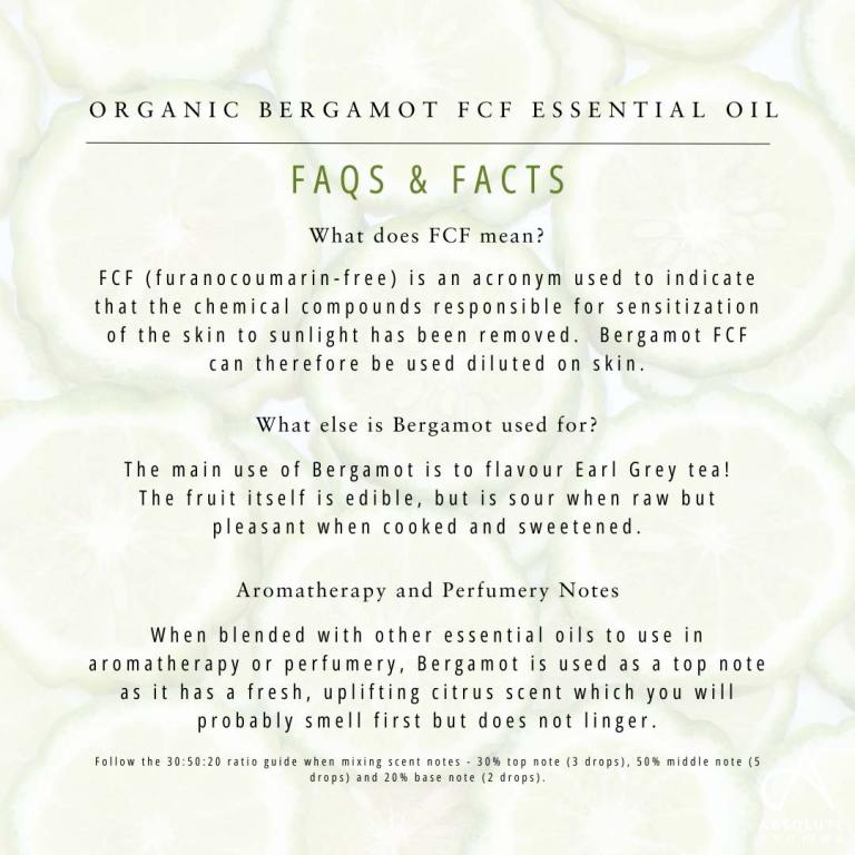 Absolute Aromas Organic Bergamot FCF