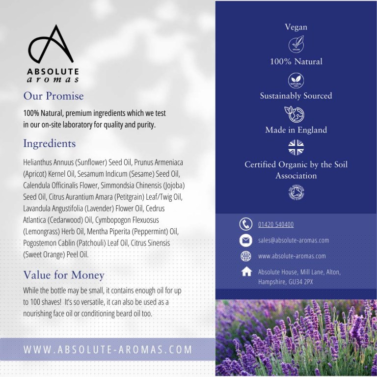 Absolute Aromas Organic Shave Oil