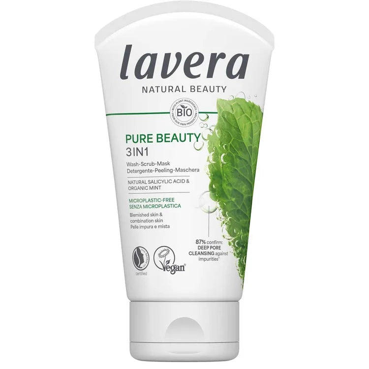 Lavera PURE BEAUTY 3in1 Wash, Scrub, Mask - 125ml