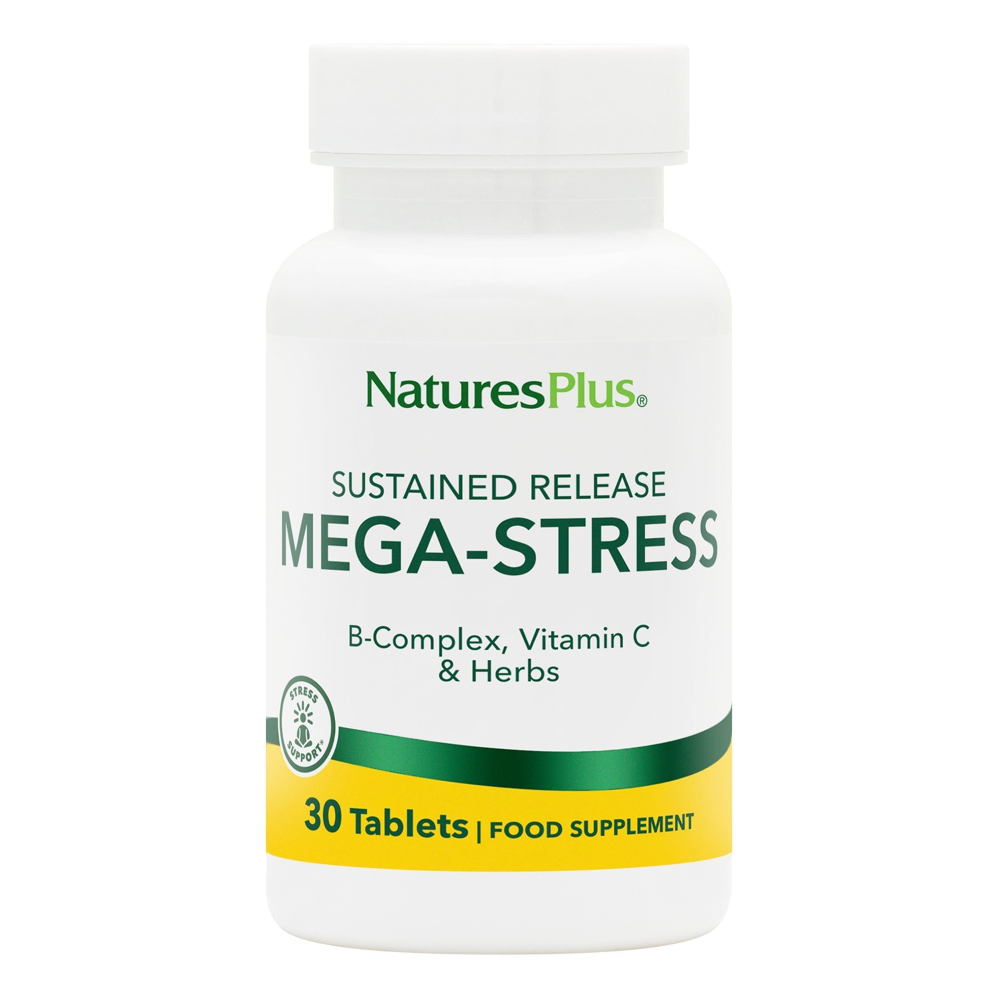 NaturesPlus Mega-Stress Complex Sustained Release 30 Tablets