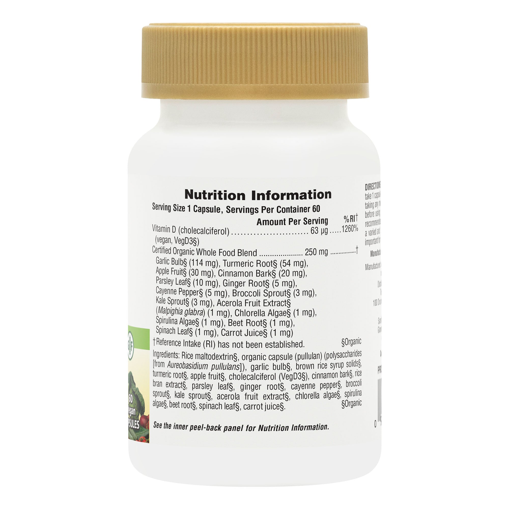 NaturesPlus Source of Life Garden Vitamin D3 2500IU Capsules