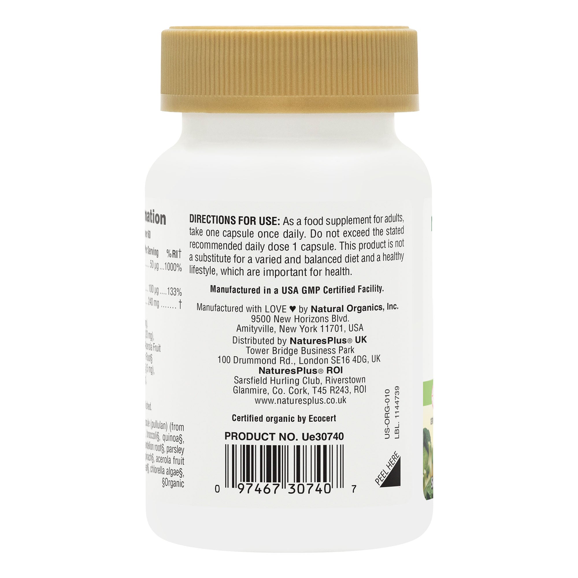 NaturesPlus Source of Life Garden Vitamins D3 & K2 60 Capsules