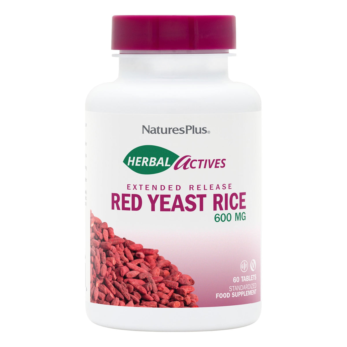 Bioactive Red Rice Plus NaturesPlus Herbal Actives Red Yeast Rice Extended Release Tablets ...