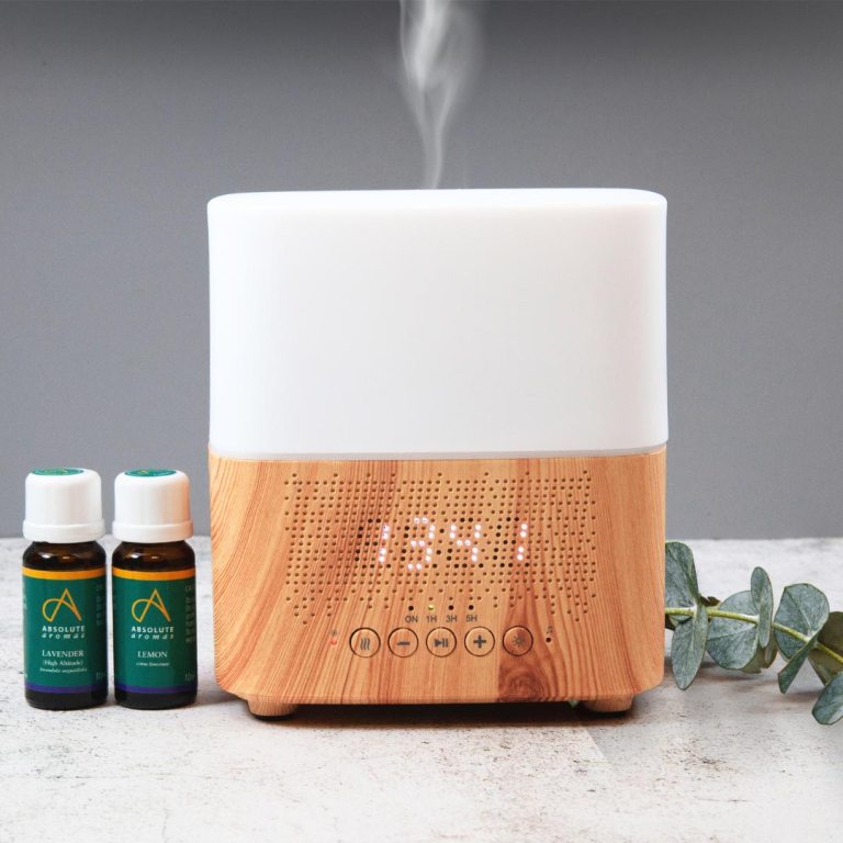 Absolute Aromas Aroma-Clock Ultrasonic Diffuser and Bluetooth Speaker