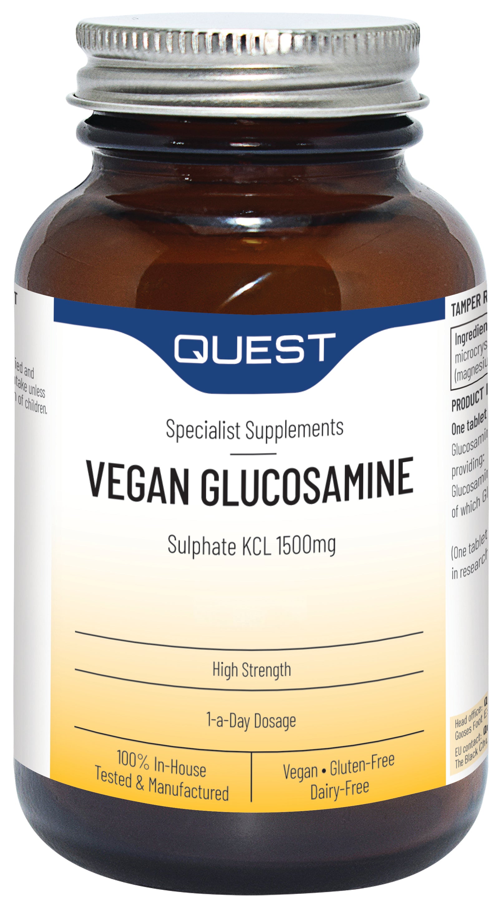 Quest Vegan Glucosamine Sulphate 1500mg