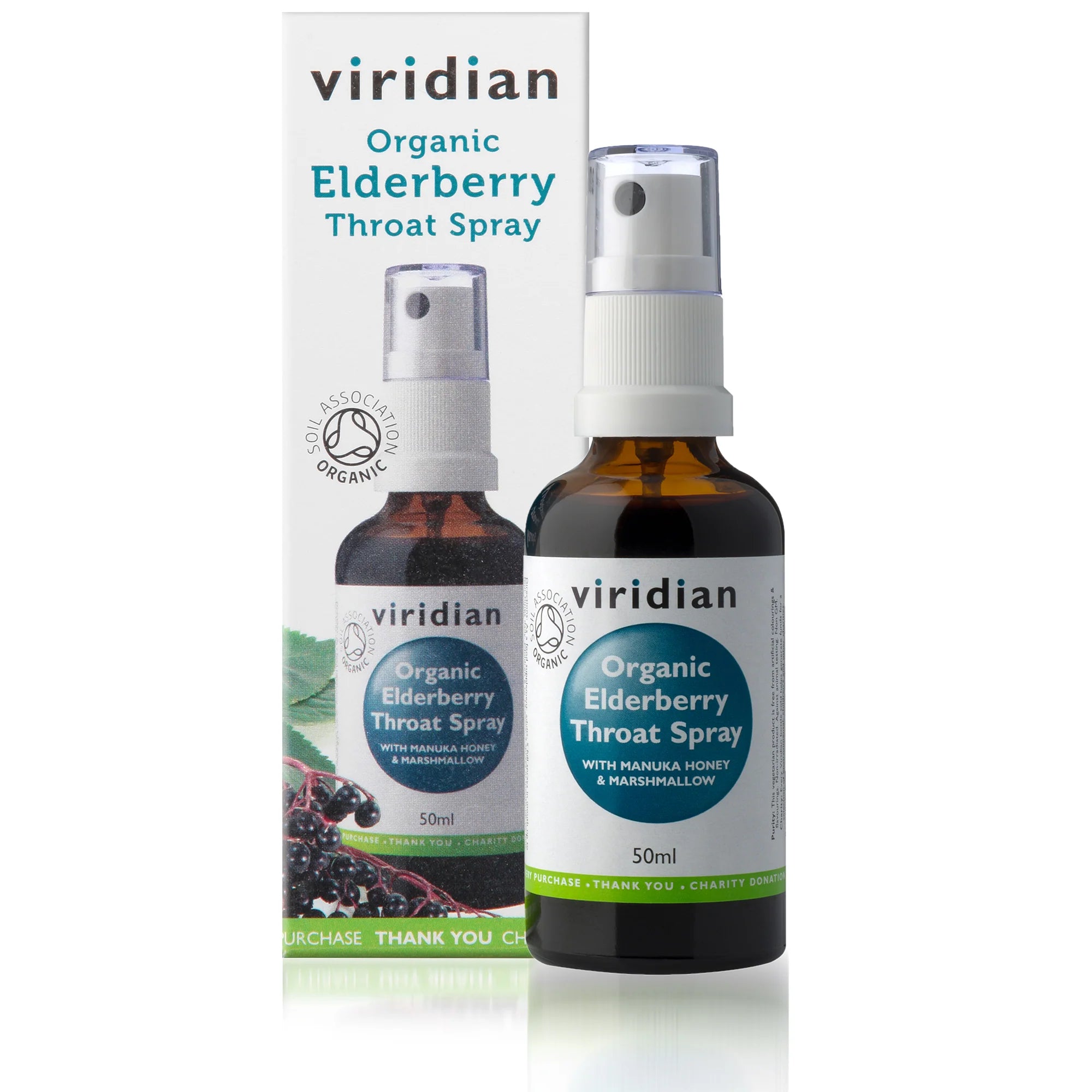 Viridian Organic Elderberry Throat Spray 50ml