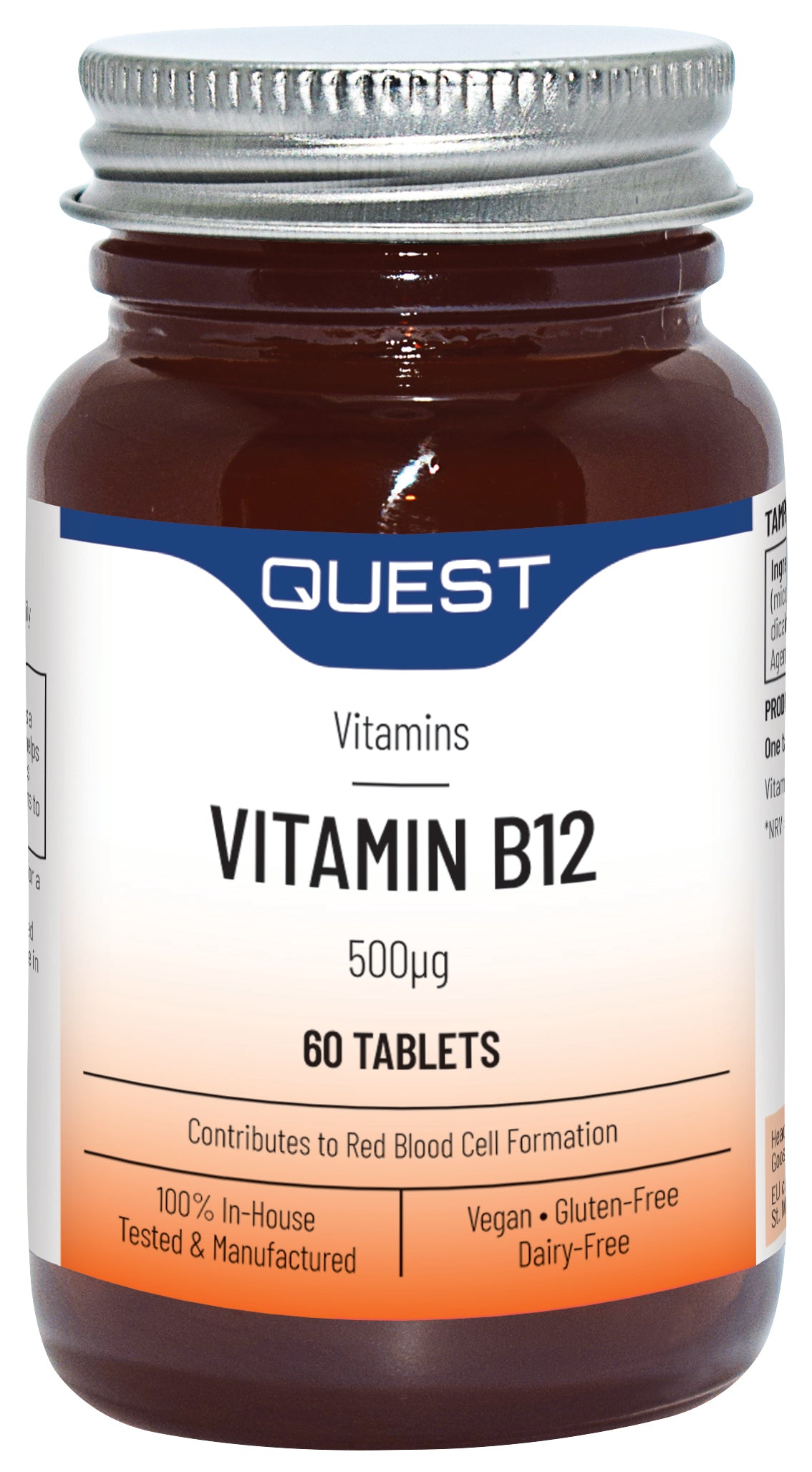 Quest Vitamin B12 500mcg – 60 Tablets