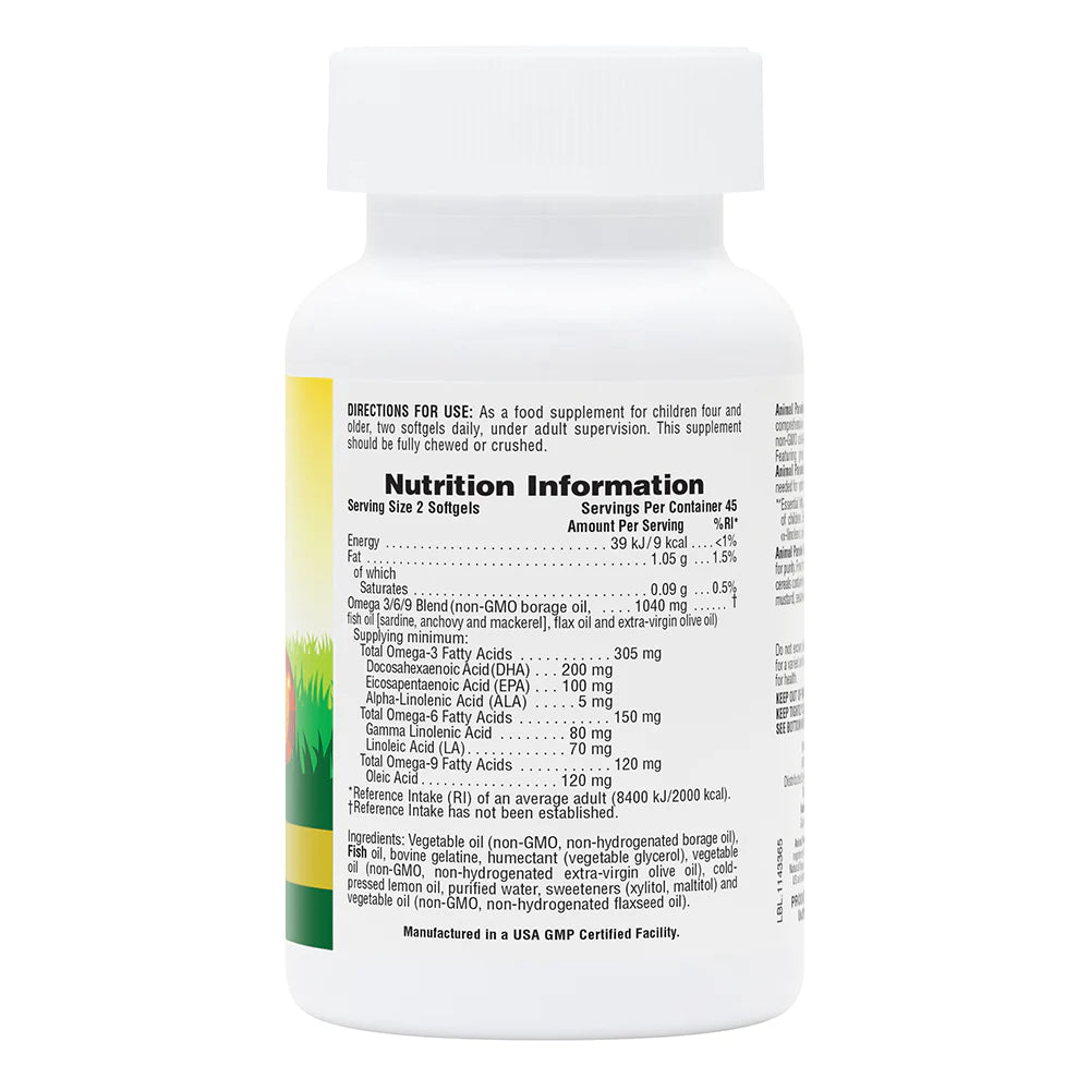NaturesPlus Animal Parade® Omega 3/6/9 Junior Softgels image 2