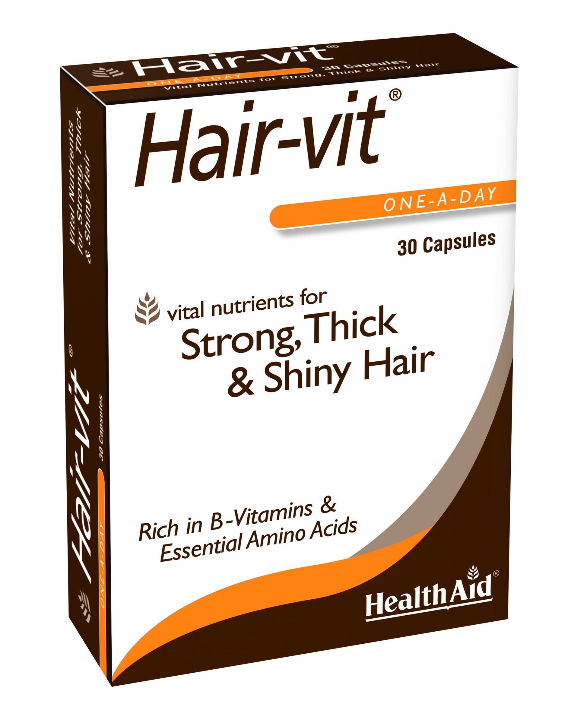 HealthAid Hair-vit® (Hair Vitamins) - (B Vitamins, Essential Amino Acids++) - 30 Capsules image