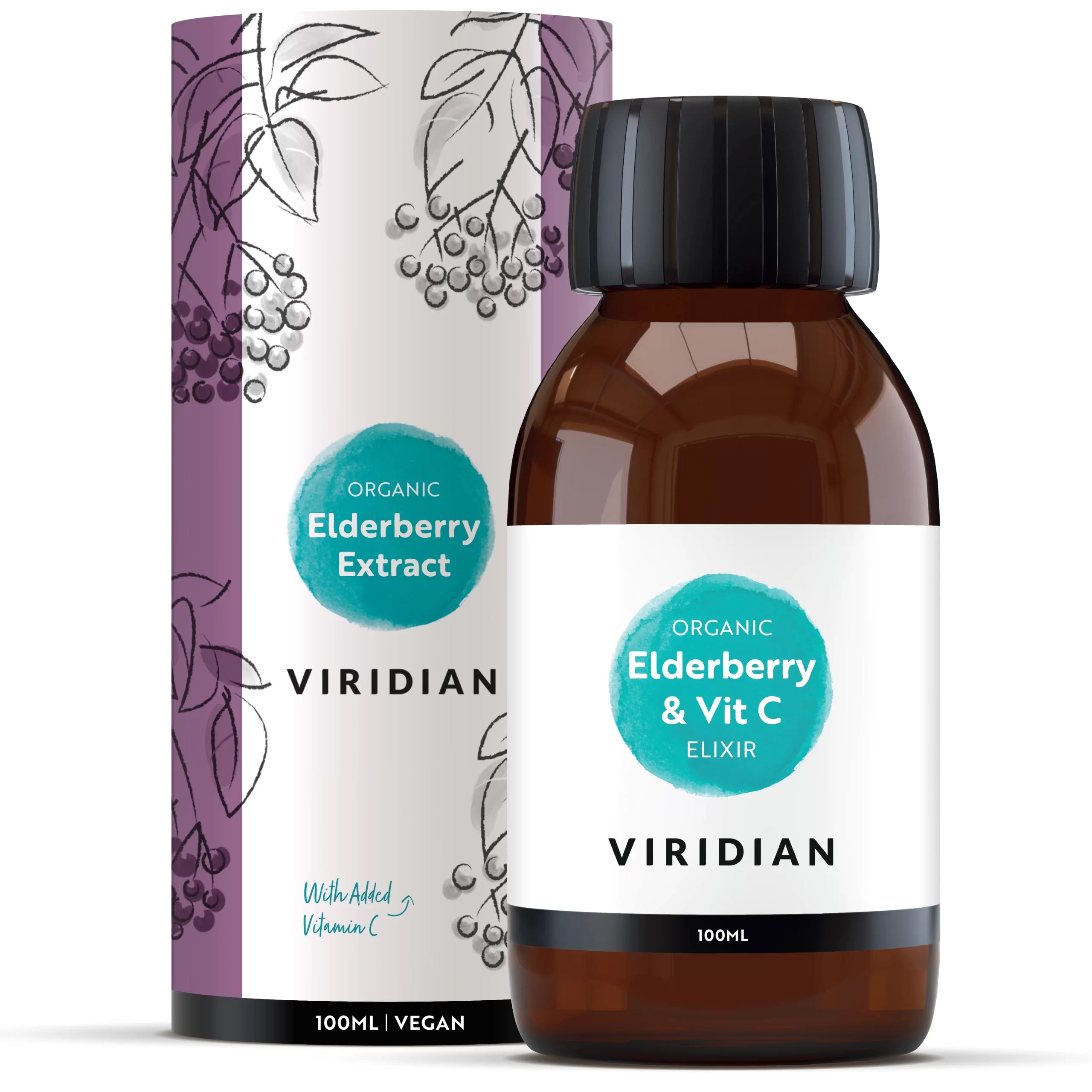 Viridian Organic Elderberry & Vit C Extract 100ml image 0