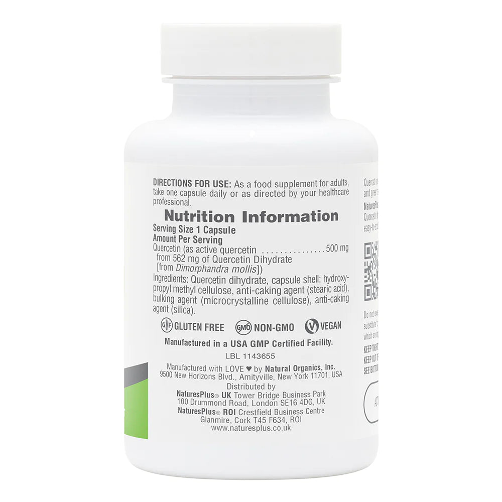 NaturesPlus PRO Quercetin 500mg 60 Capsules image 1
