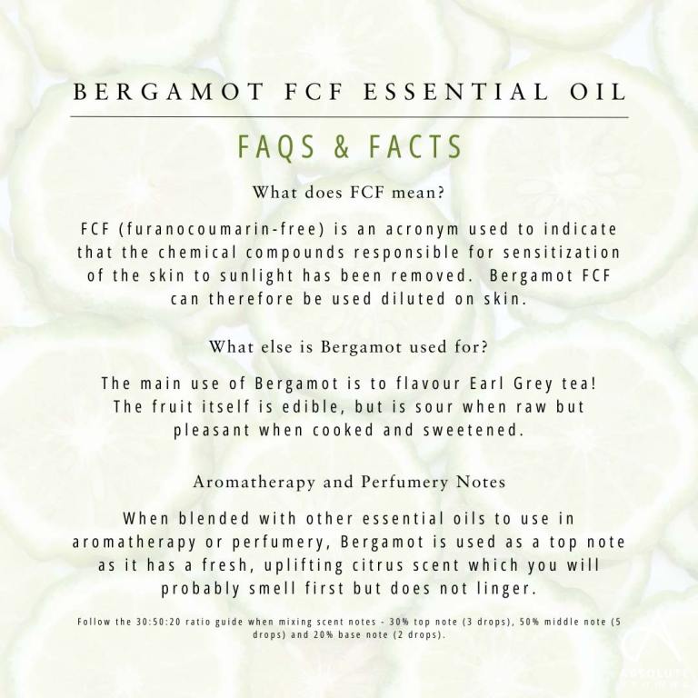Absolute Aromas Bergamot FCF Essential Oil