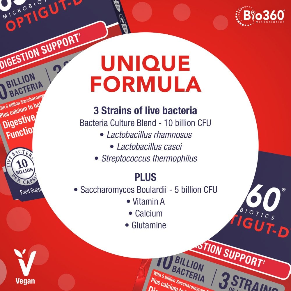 Natures Aid Bio360 OptiGUT-D (10 Billion Bacteria)