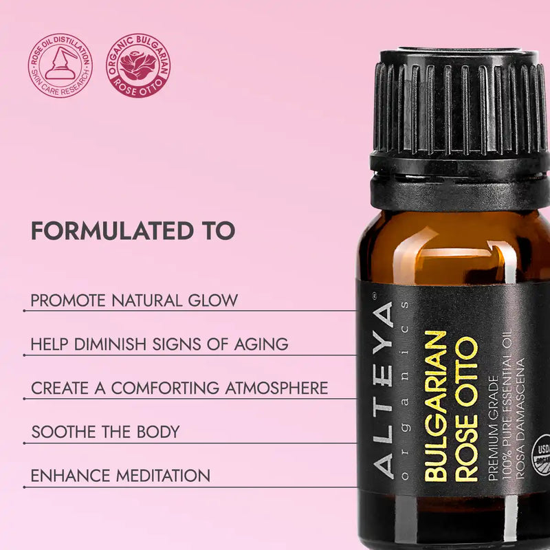 Alteya Organics Bulgarian Rose Essential Oil - Rose Otto - 100% Pure