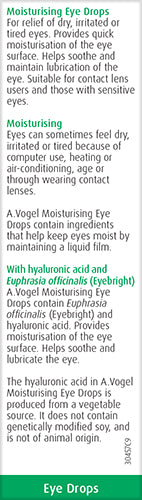 A.Vogel Moisturising Eye Drops with Euphrasia & Hyaluronic acid for dry and irritated eyes, 10ml image 4