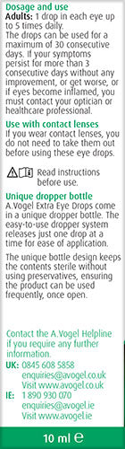 A.Vogel Eye Drops Extra Moisturising with Euphrasia & Hyaluronic acid for very dry and irritated eyes, 10ml image 2