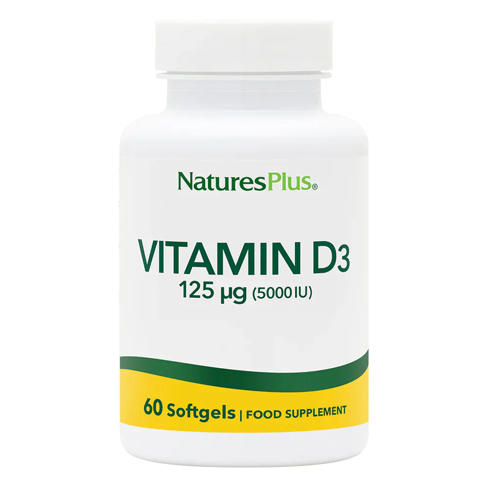 NaturesPlus Vitamin D3 5000 IU 60 Softgels image 0