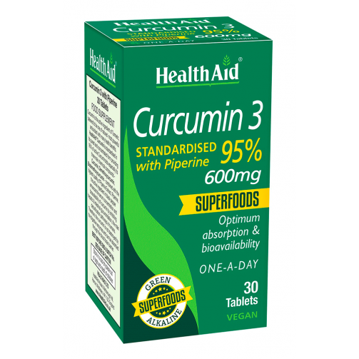 HealthAid Curcumin 3 600mg 30's Tablets image 0