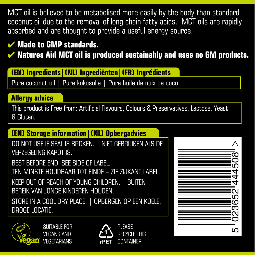 Natures Aid 100% Pure MCT Oil