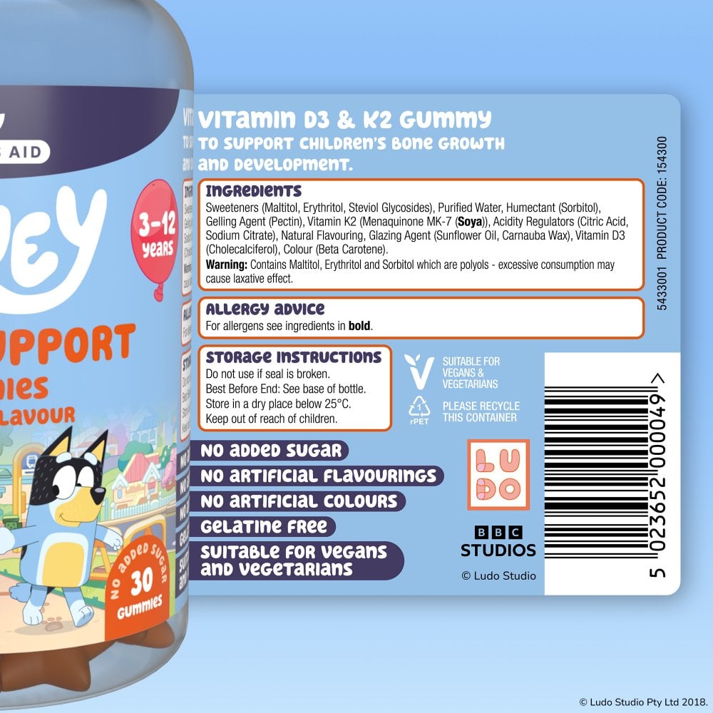 Natures Aid Bluey Bone Support Gummies