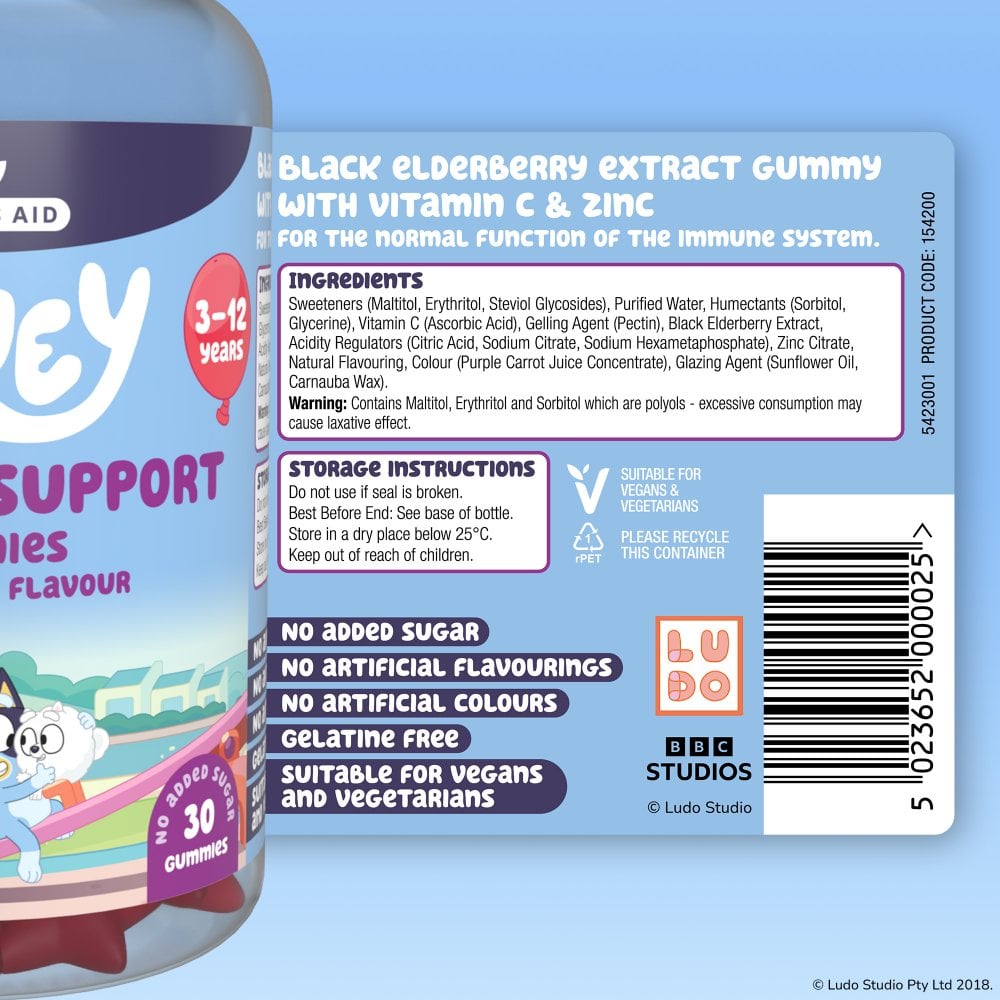 Natures Aid Bluey Immune Support Gummies