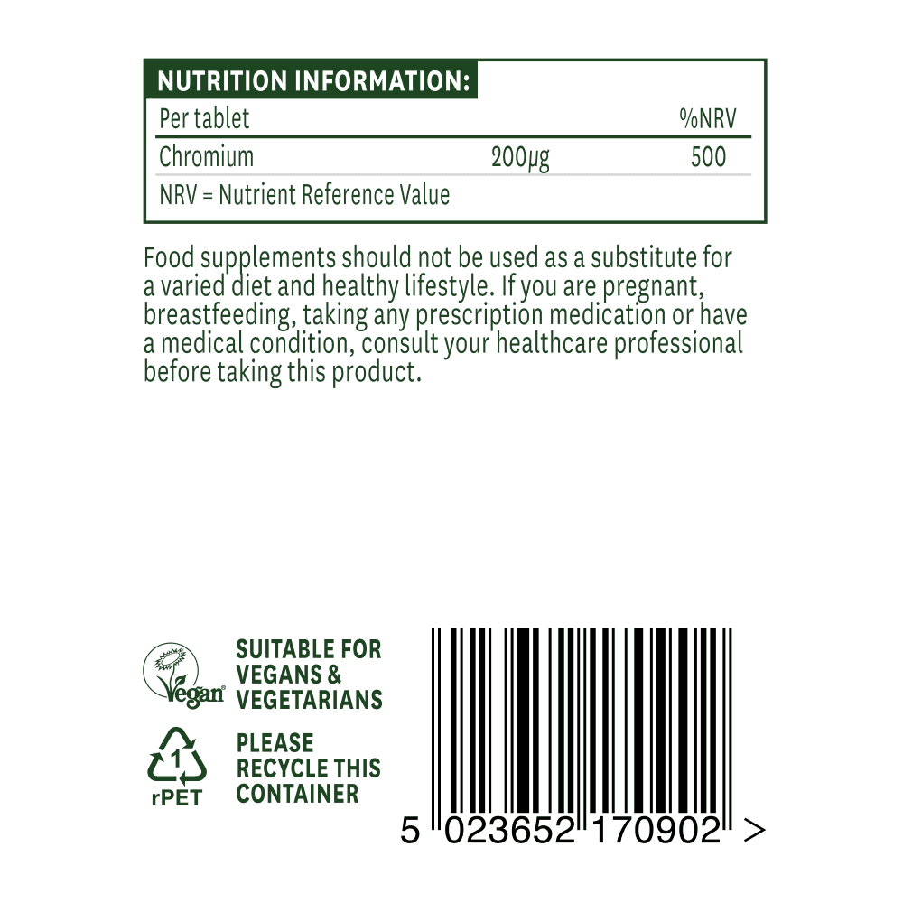 Natures Aid Chromium Picolinate 200ug