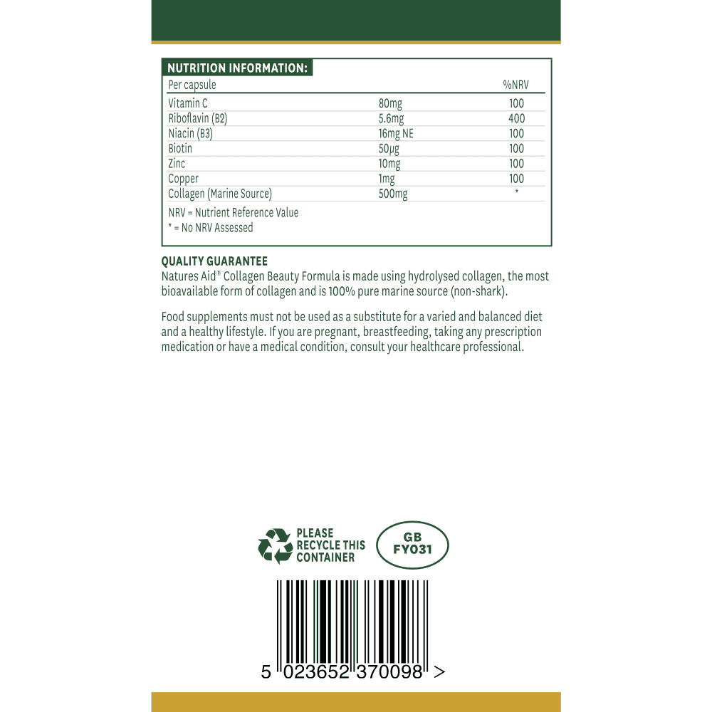 Natures Aid Collagen Beauty Formula