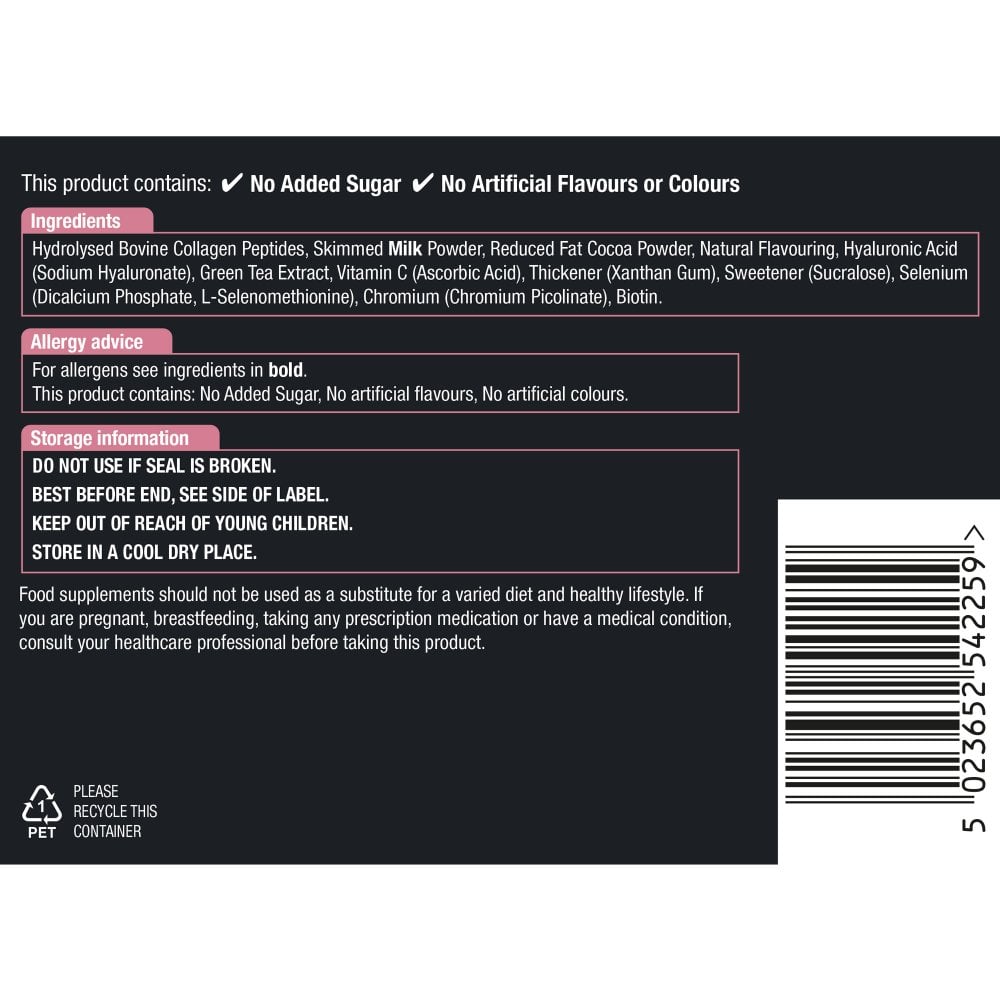 Natures Aid Collagen Shake Powder 8000mg - Chocolate 225g
