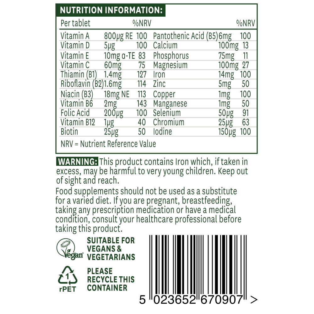 Natures Aid Complete Multi-Vitamins & Minerals
