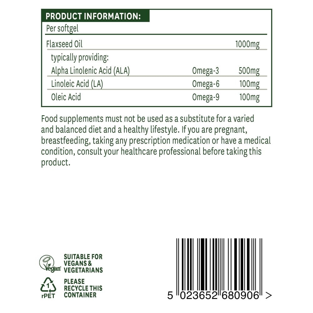 Natures Aid Flaxseed Oil 1000mg